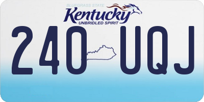 KY license plate 240UQJ