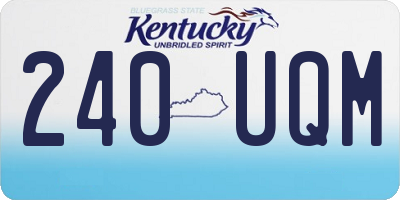 KY license plate 240UQM