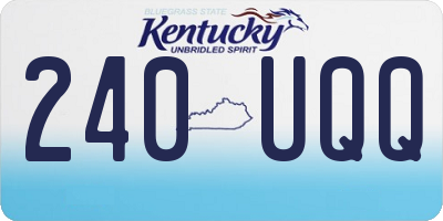 KY license plate 240UQQ