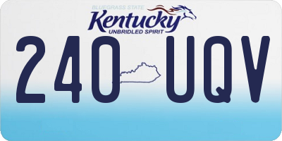 KY license plate 240UQV
