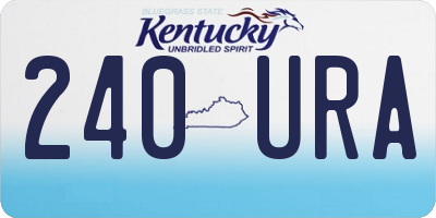 KY license plate 240URA