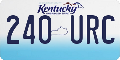KY license plate 240URC