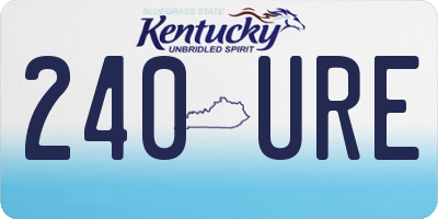 KY license plate 240URE