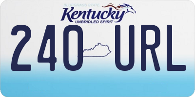 KY license plate 240URL
