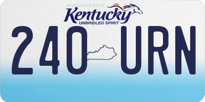 KY license plate 240URN
