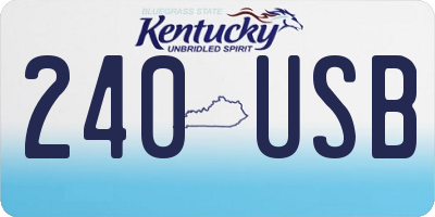 KY license plate 240USB