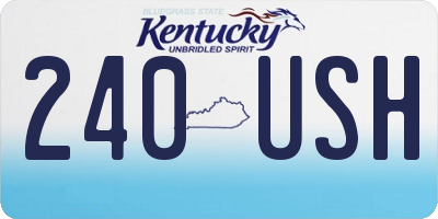KY license plate 240USH