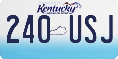 KY license plate 240USJ