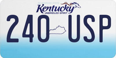 KY license plate 240USP