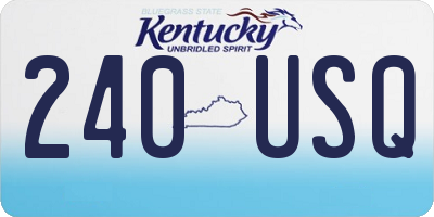 KY license plate 240USQ