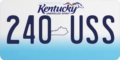 KY license plate 240USS
