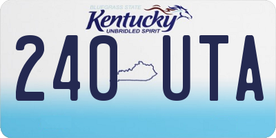 KY license plate 240UTA