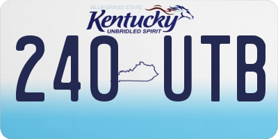 KY license plate 240UTB