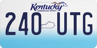 KY license plate 240UTG