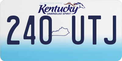 KY license plate 240UTJ