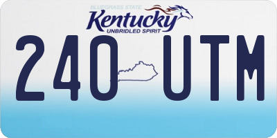 KY license plate 240UTM