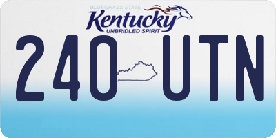 KY license plate 240UTN