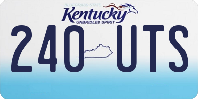KY license plate 240UTS