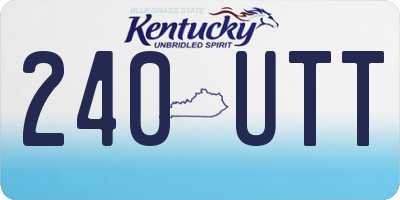 KY license plate 240UTT