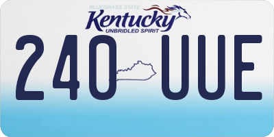 KY license plate 240UUE