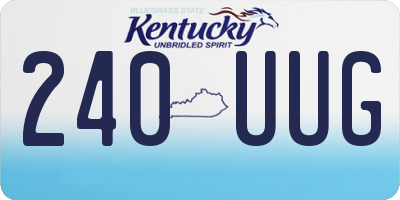 KY license plate 240UUG