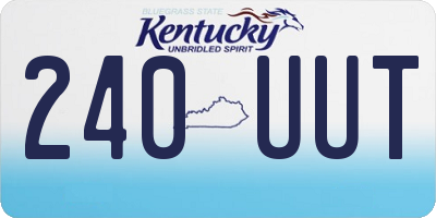 KY license plate 240UUT