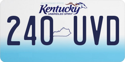 KY license plate 240UVD