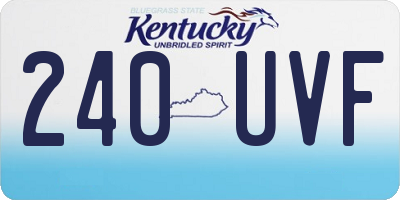 KY license plate 240UVF