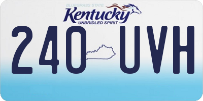 KY license plate 240UVH