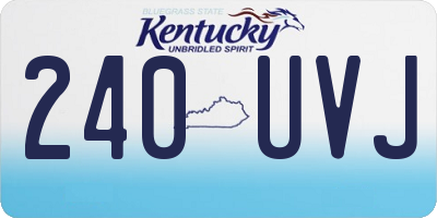 KY license plate 240UVJ