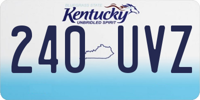 KY license plate 240UVZ