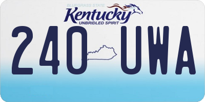 KY license plate 240UWA