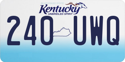 KY license plate 240UWQ