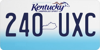 KY license plate 240UXC