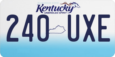 KY license plate 240UXE