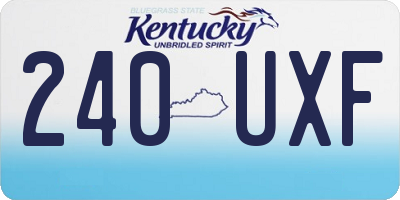 KY license plate 240UXF