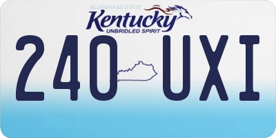 KY license plate 240UXI