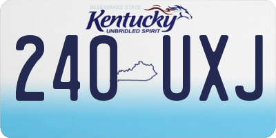 KY license plate 240UXJ