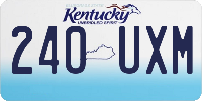 KY license plate 240UXM
