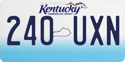 KY license plate 240UXN