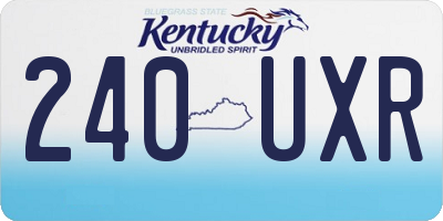 KY license plate 240UXR