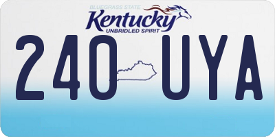 KY license plate 240UYA