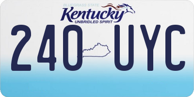 KY license plate 240UYC