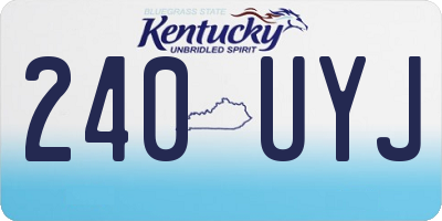 KY license plate 240UYJ