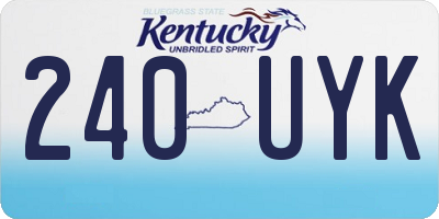 KY license plate 240UYK