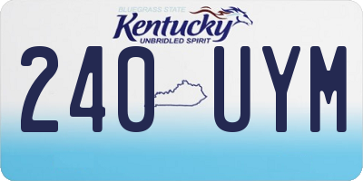 KY license plate 240UYM