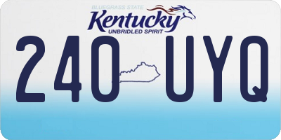KY license plate 240UYQ