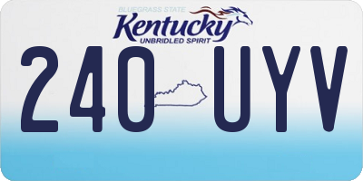 KY license plate 240UYV