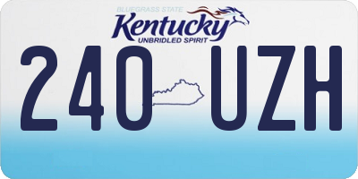 KY license plate 240UZH