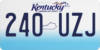 KY license plate 240UZJ
